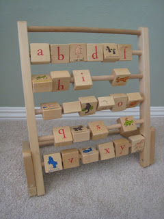 thrifted wooden alphabet toy!