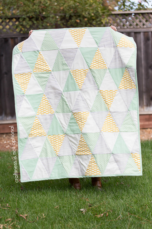 triangle quilt full view by craftiness is not optional