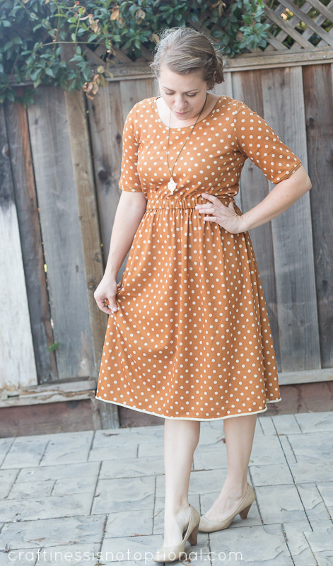 mustard polka dot knit dress Craftiness Is Not Optional