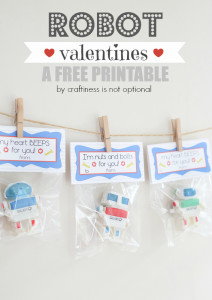 Robot Valentine-FREE printable