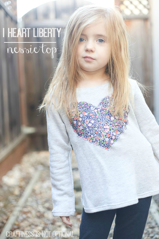 liberty heart Nessie top