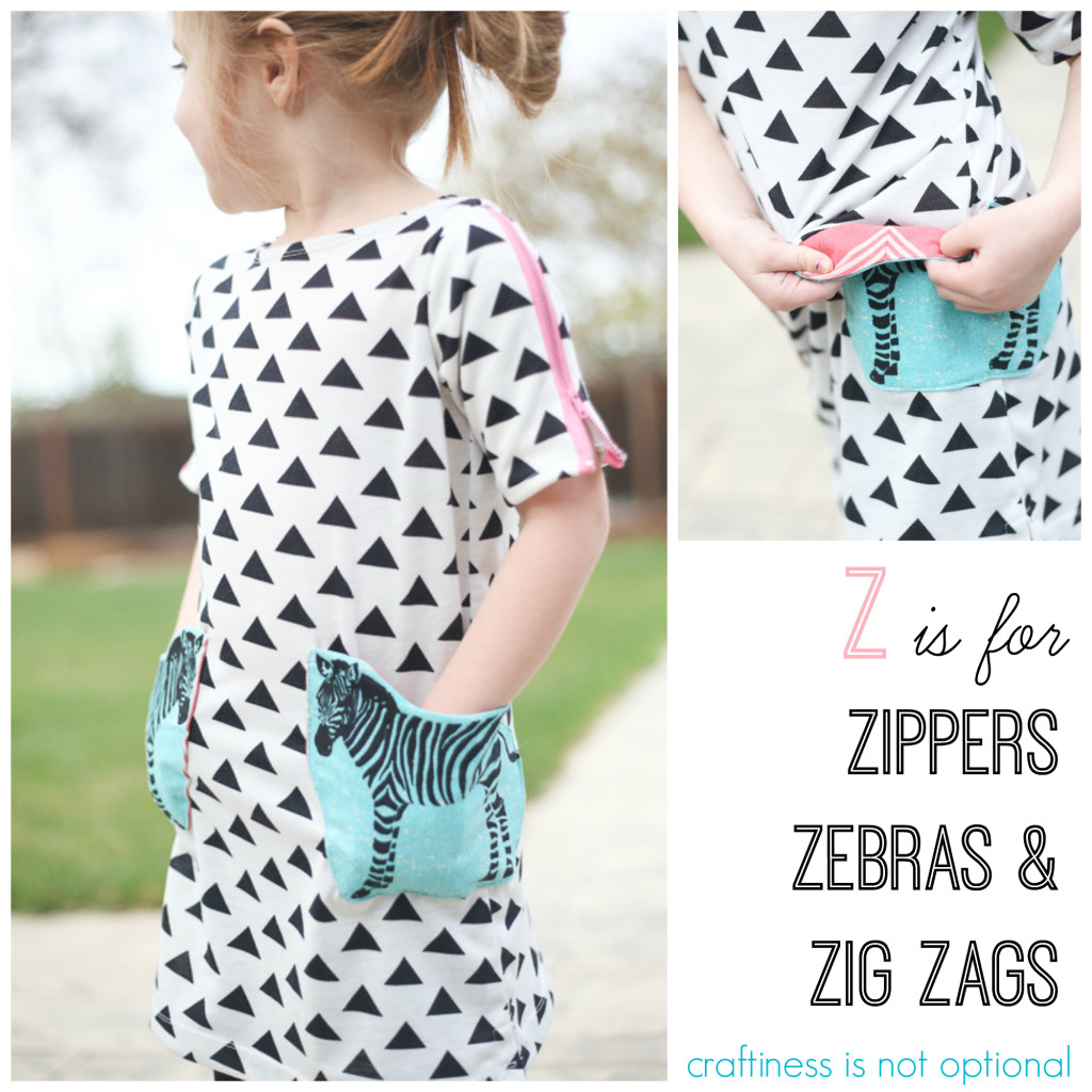 "Z" is for zipper, zebra, and zig zag