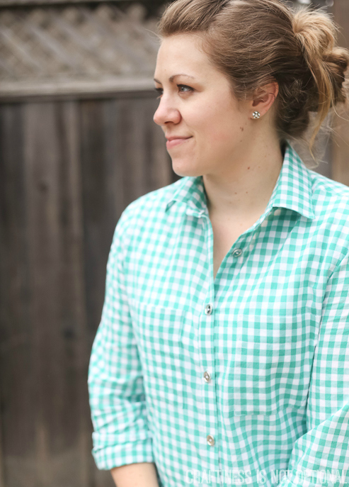 teal checked archer shirt