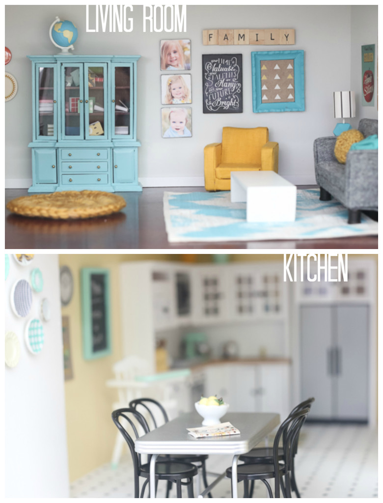 DIY Dollhouse Living Room And Kitchen