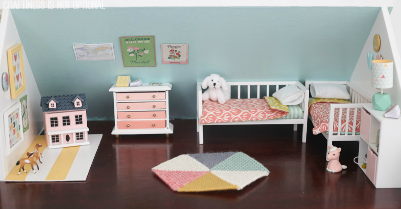 Girls dollhouse bed top