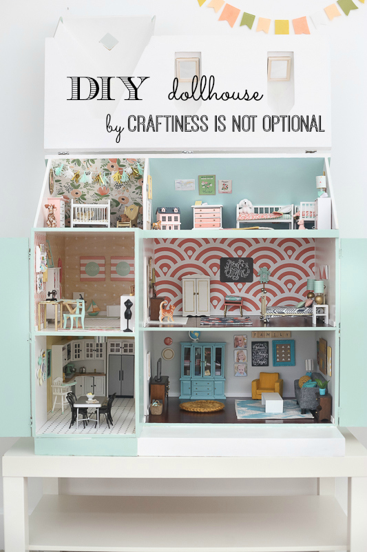 Happy Doll House Printable DIY project Dream Dollhouse with Paper Doll –  WOA DOLL CRAFT