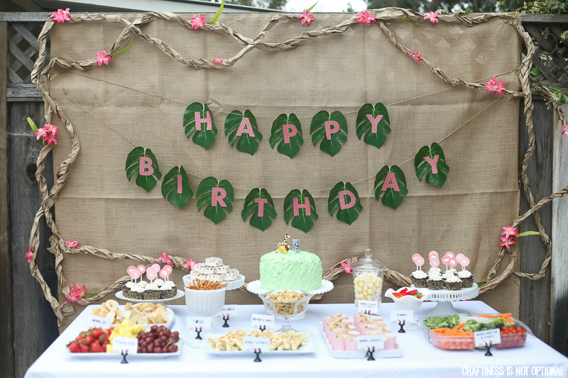 girly jungle birthday bash || craftiness is not optional