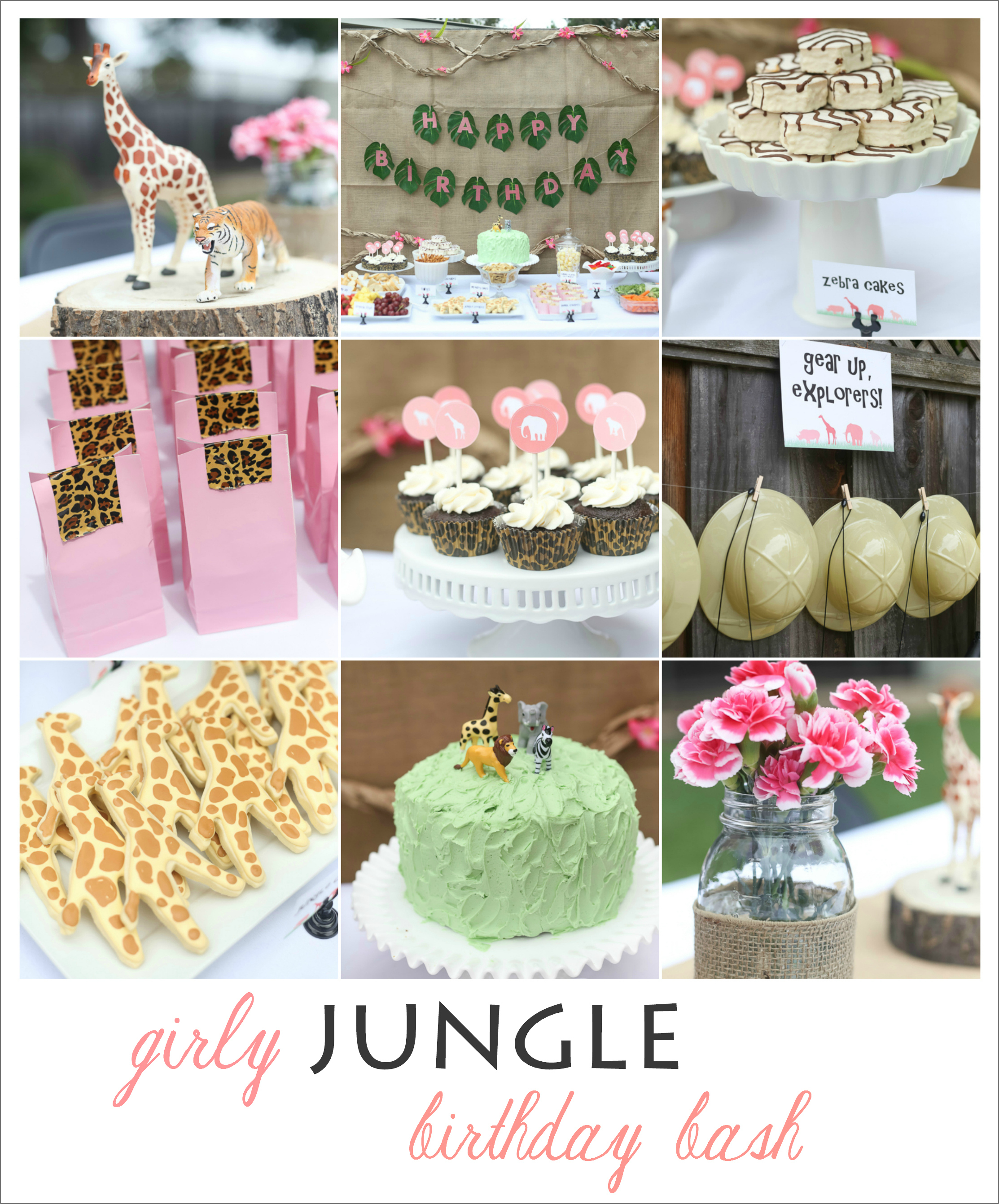 girly jungle birthday bash || craftiness is not optional