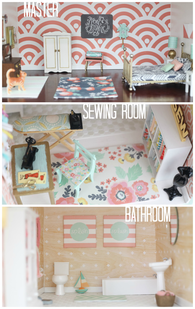 DIY dollhouse || master sewing room bathroom by craftiness is not optional