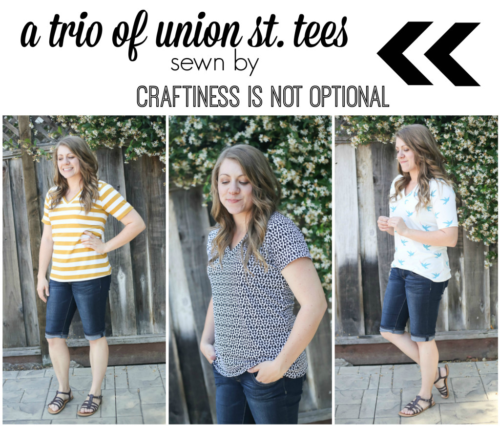 a trio of union st. tees || sewn by craftiness is not optional