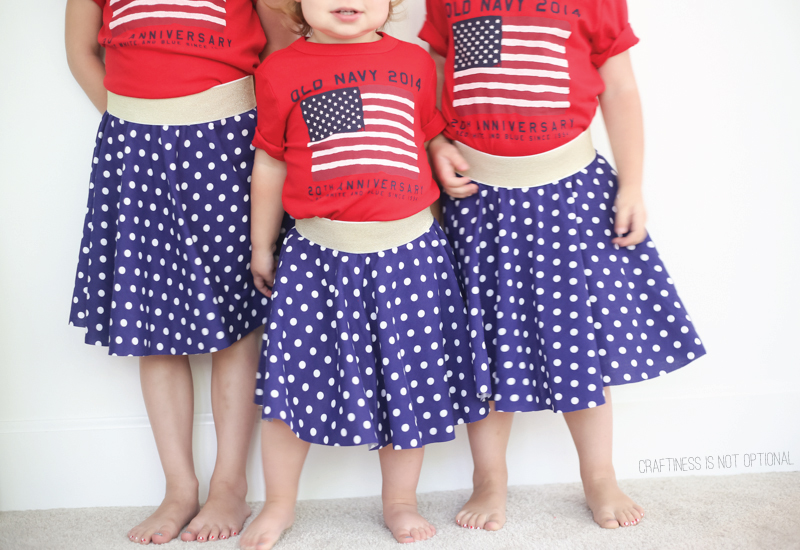 fourth of july circle skirts