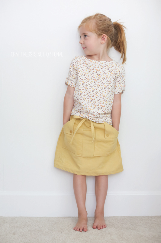 tiger & floral tee plus a yellow skirt \\ craftiness is not optional