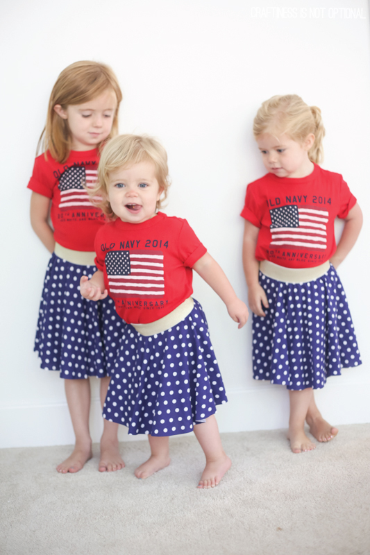 fourth of july circle skirts