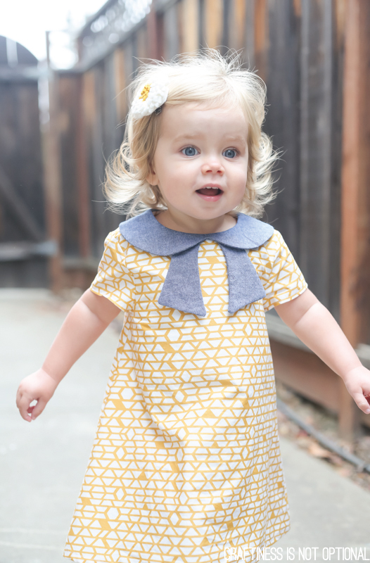 yellow and chambray norah dress \\ sewn by craftiness is not optional
