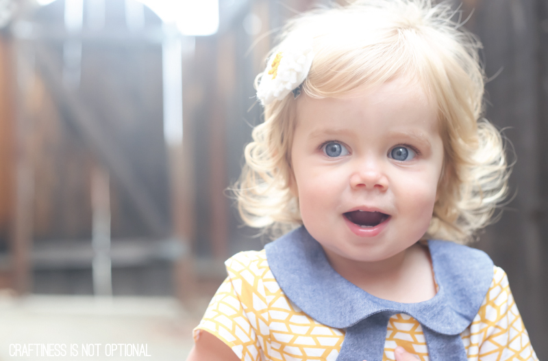 yellow and chambray norah dress \\ sewn by craftiness is not optional