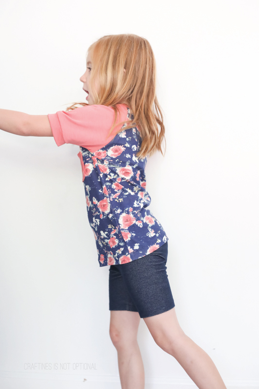 floral coral raglan tee \\ craftiness is not optional