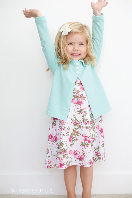 aster cardigan and a skater dress