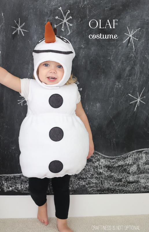 Easy No Sew Olaf Costume - Crazy Little Projects