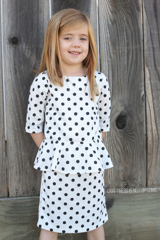 pretty in peplum polka dot dress