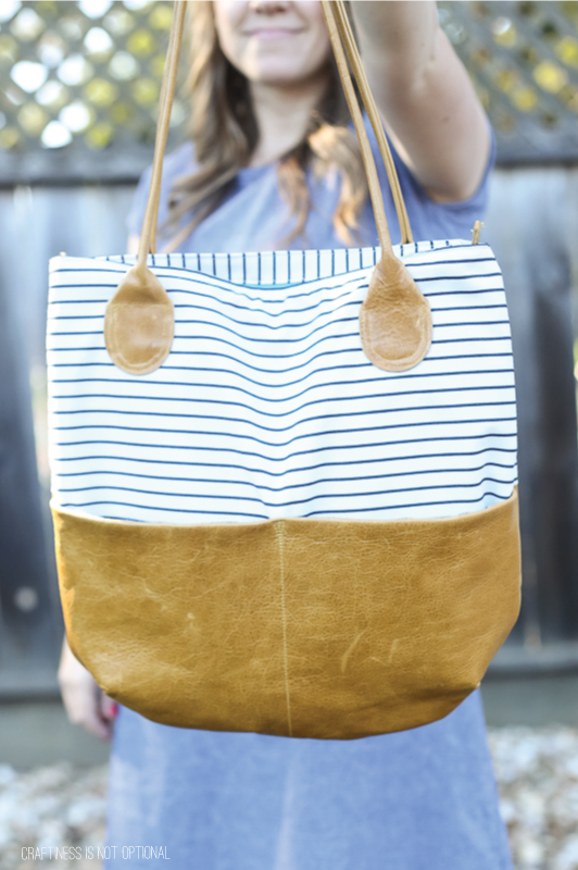 DIY leather bag (and leather hide giveaway!)
