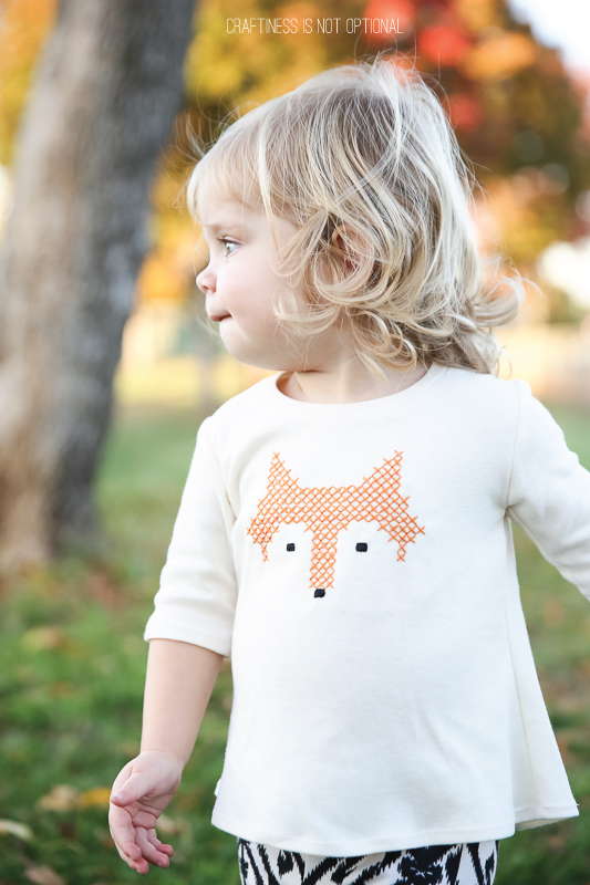 little fox free cross stitch pattern and tutorial