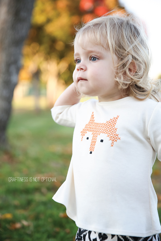 little fox free cross stitch pattern and tutorial