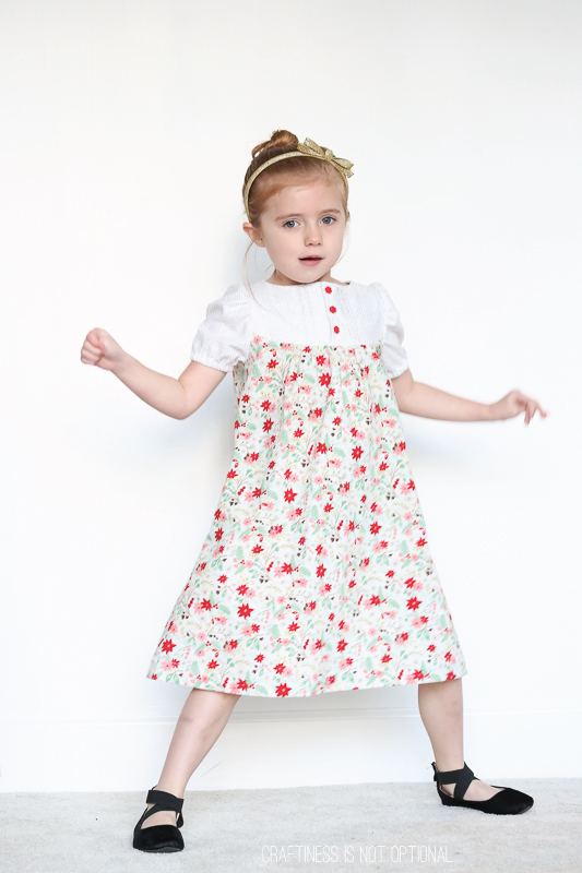 Sadie’s floral franklin christmas dress