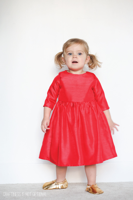 Ava's 5&10 Designs cherry red Christmas dress