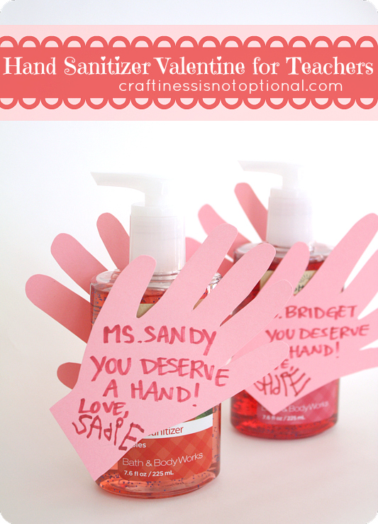 you deserve a hand-sanitizer teacher Valentine idea