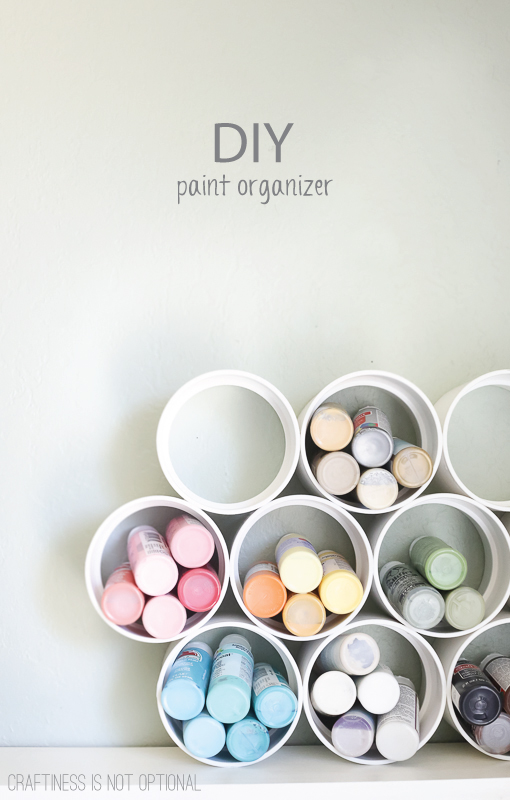 easy DIY paint organizer