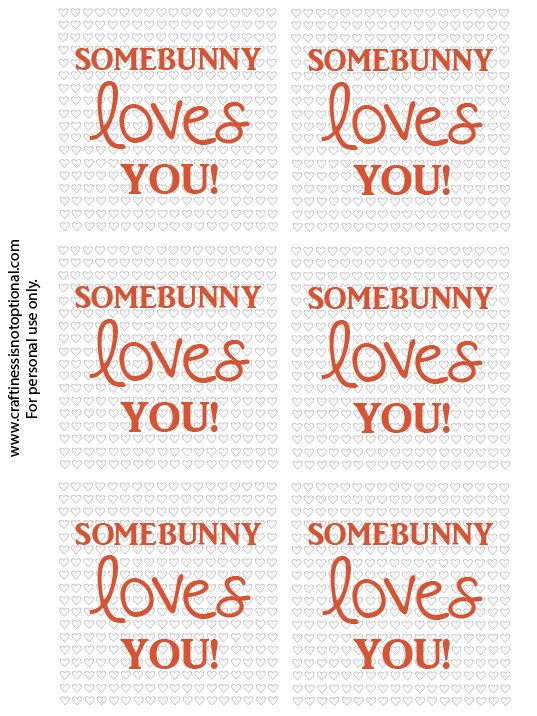 bunny valentine printable CINO