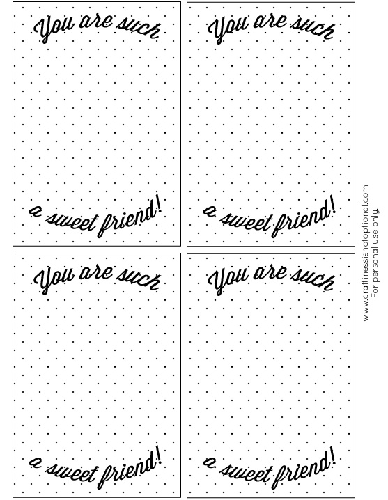 sweet friend printable