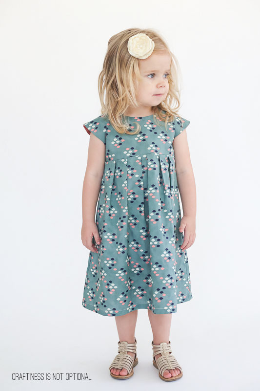 teal cotton & steel geranium dress