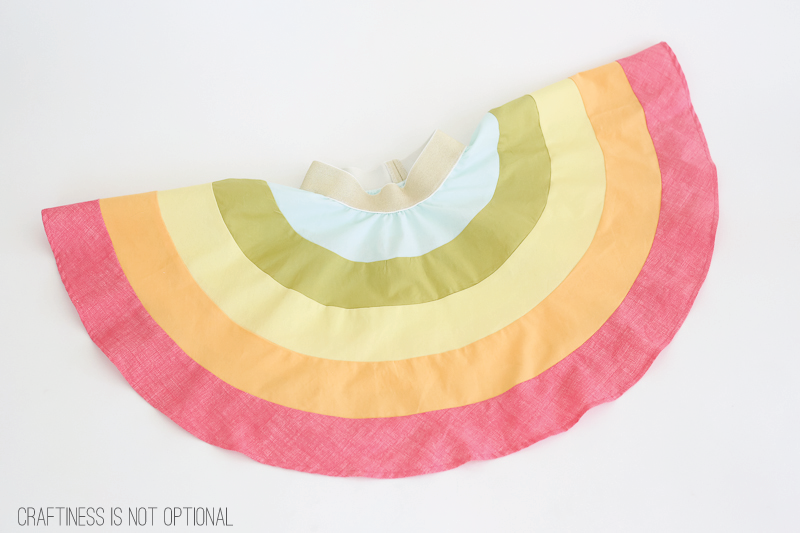 rainbow skirt tutorial and free pattern! #rainbow #rainbowskirt