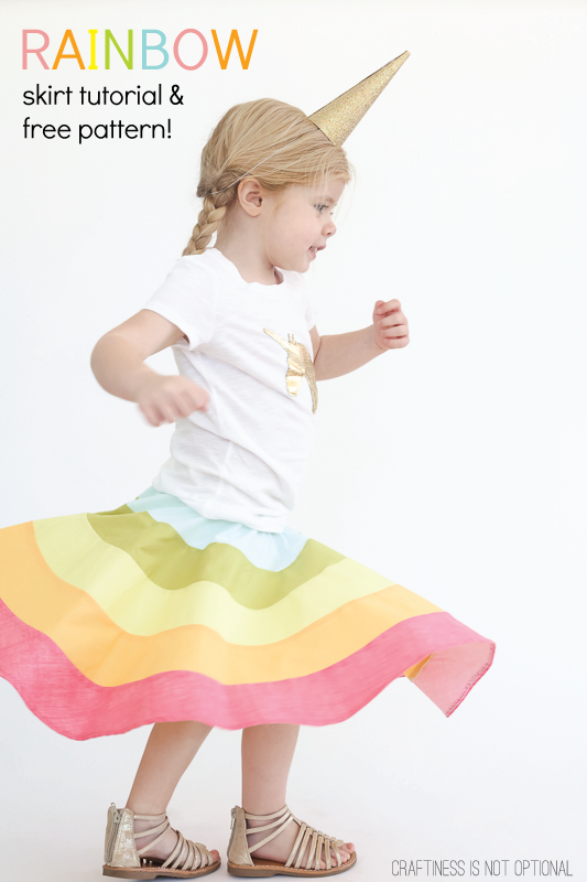 Rainbow skirt pattern sale