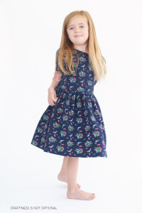 navy floral kensington dress