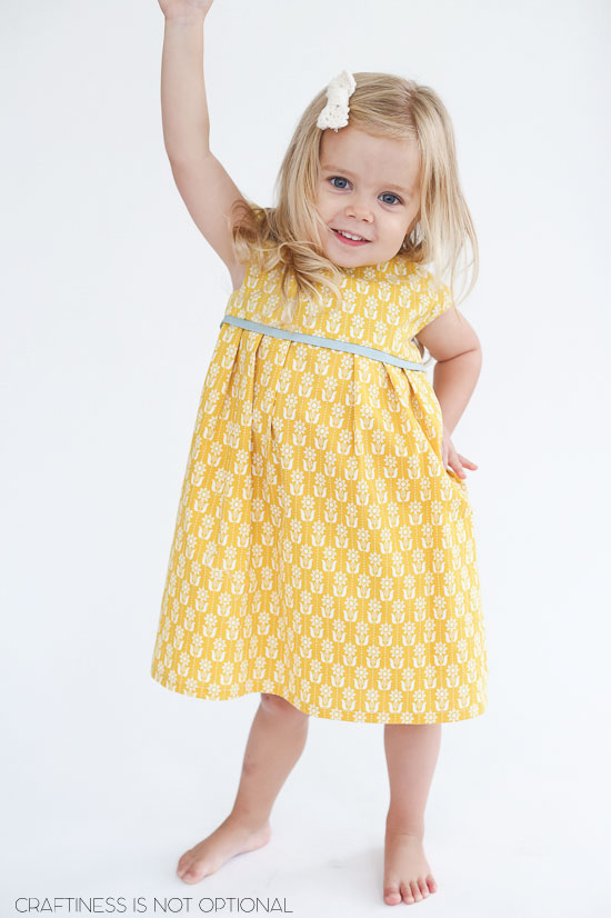 bright yellow geranium dress
