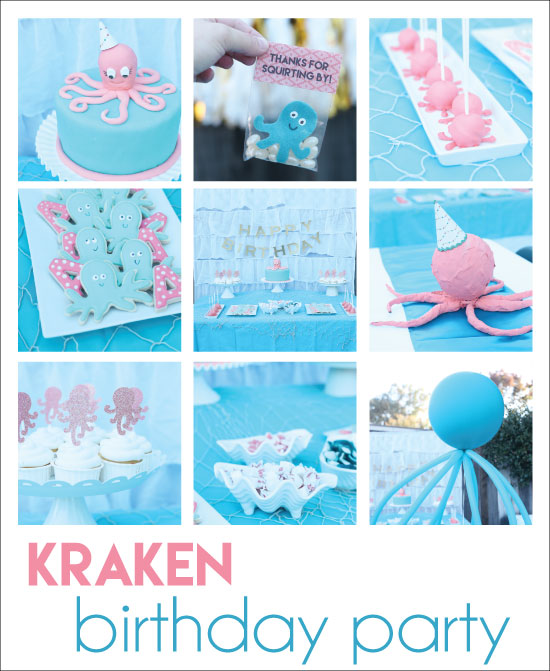 cute kraken birthday party