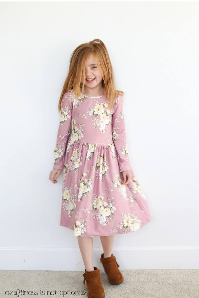 mauve floral kensington dress