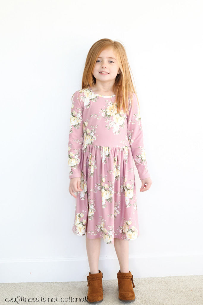 mauve floral kensington dress