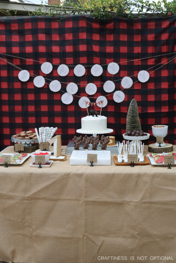 a lumberJACK first birthday party