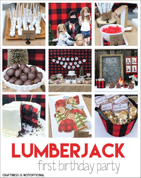 a lumberJACK first birthday party