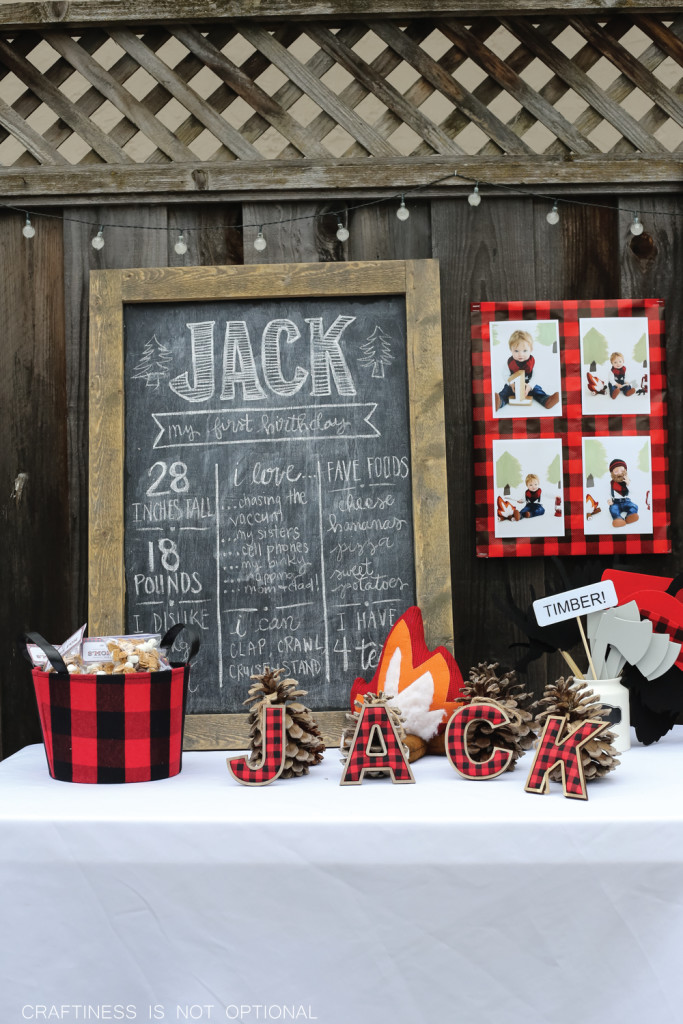 a lumberJACK first birthday party