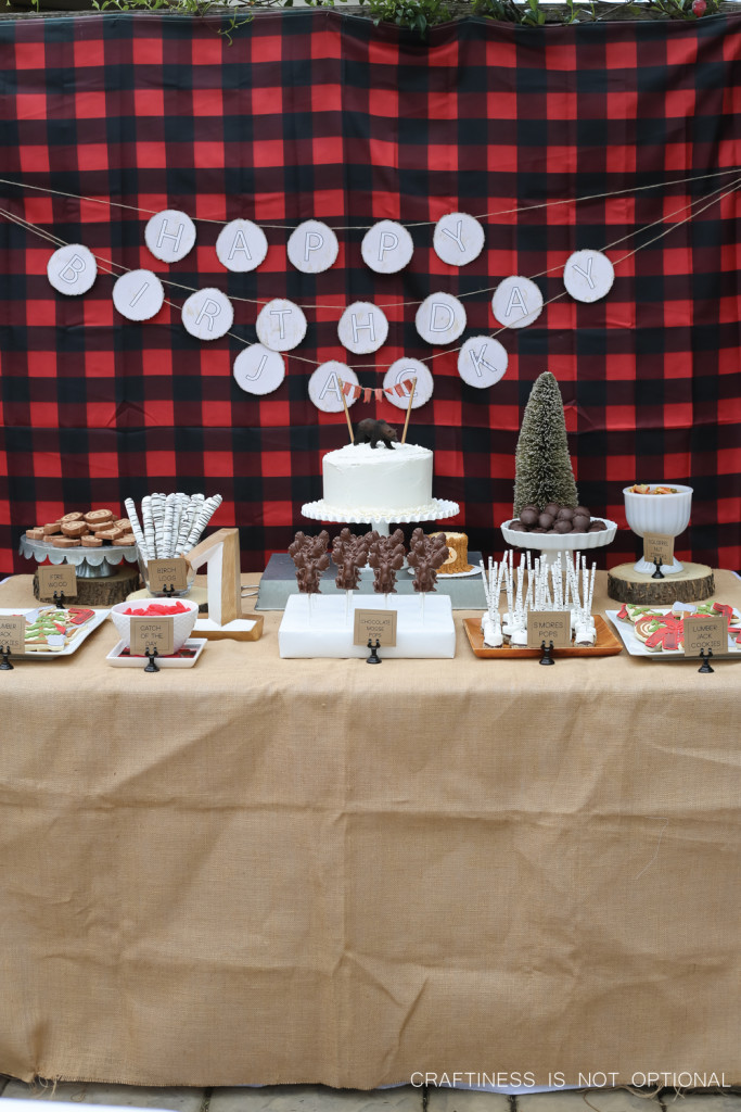 a lumberJACK first birthday party