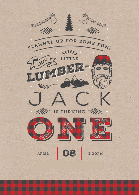 a lumberJACK first birthday party