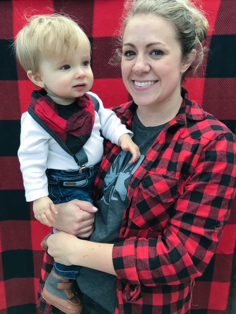 Buffalo plaid first deals birthday outfit