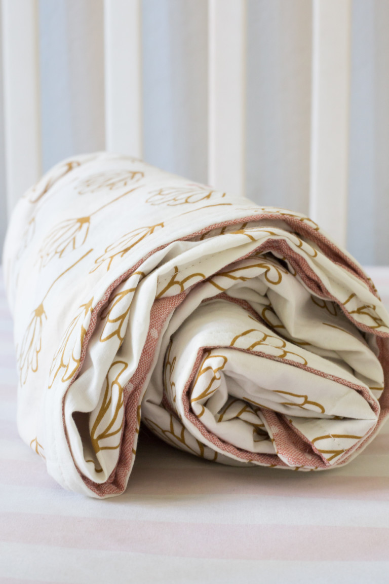 BLUSH fabric baby blanket